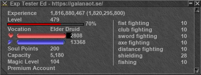 Signature for player Exp Tester Ed