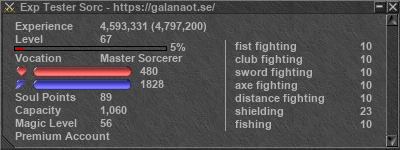 Signature for player Exp Tester Sorc