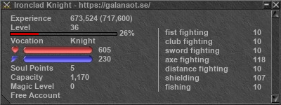 Signature for player Ironclad Knight